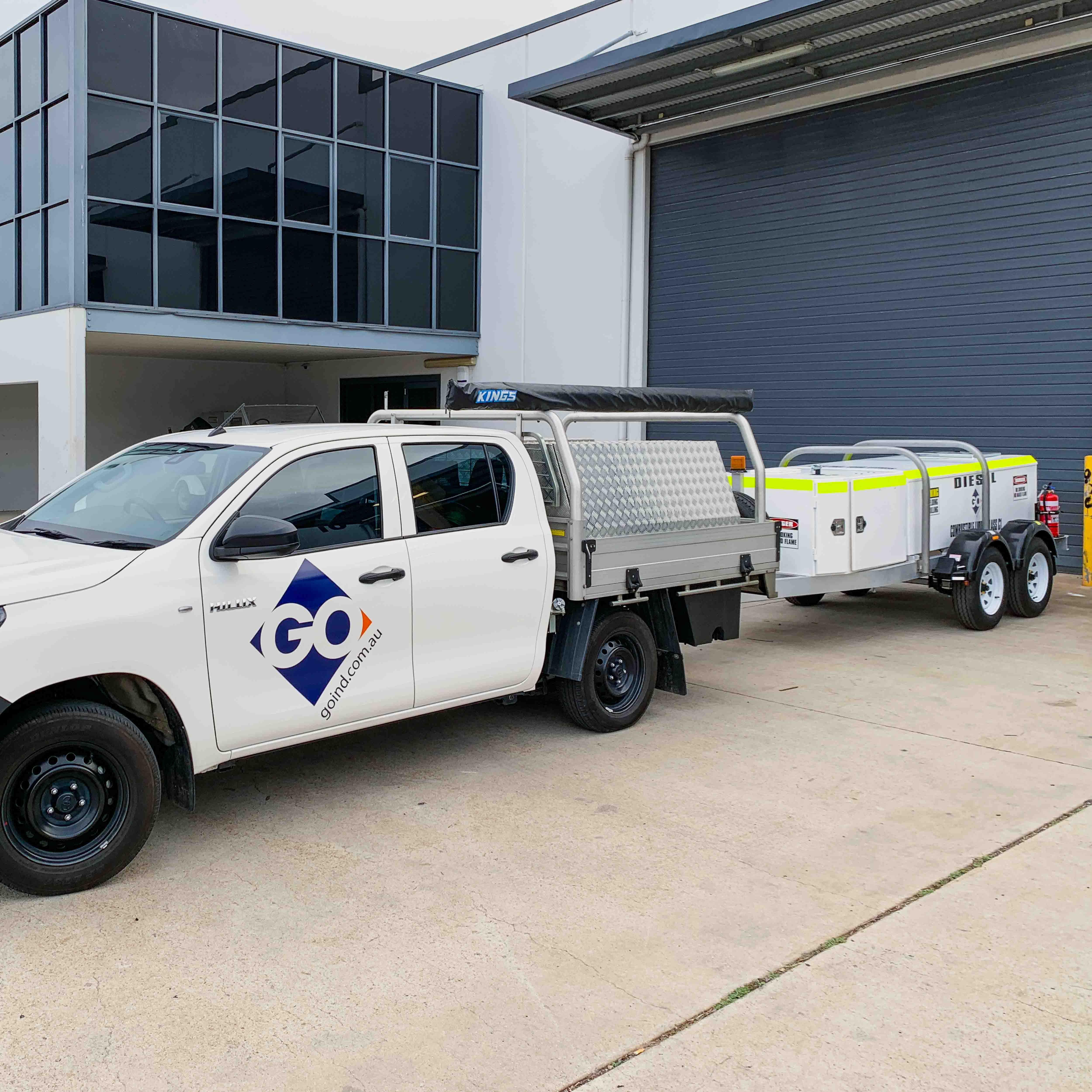GO SBHD1250 hooked on to GO Ute