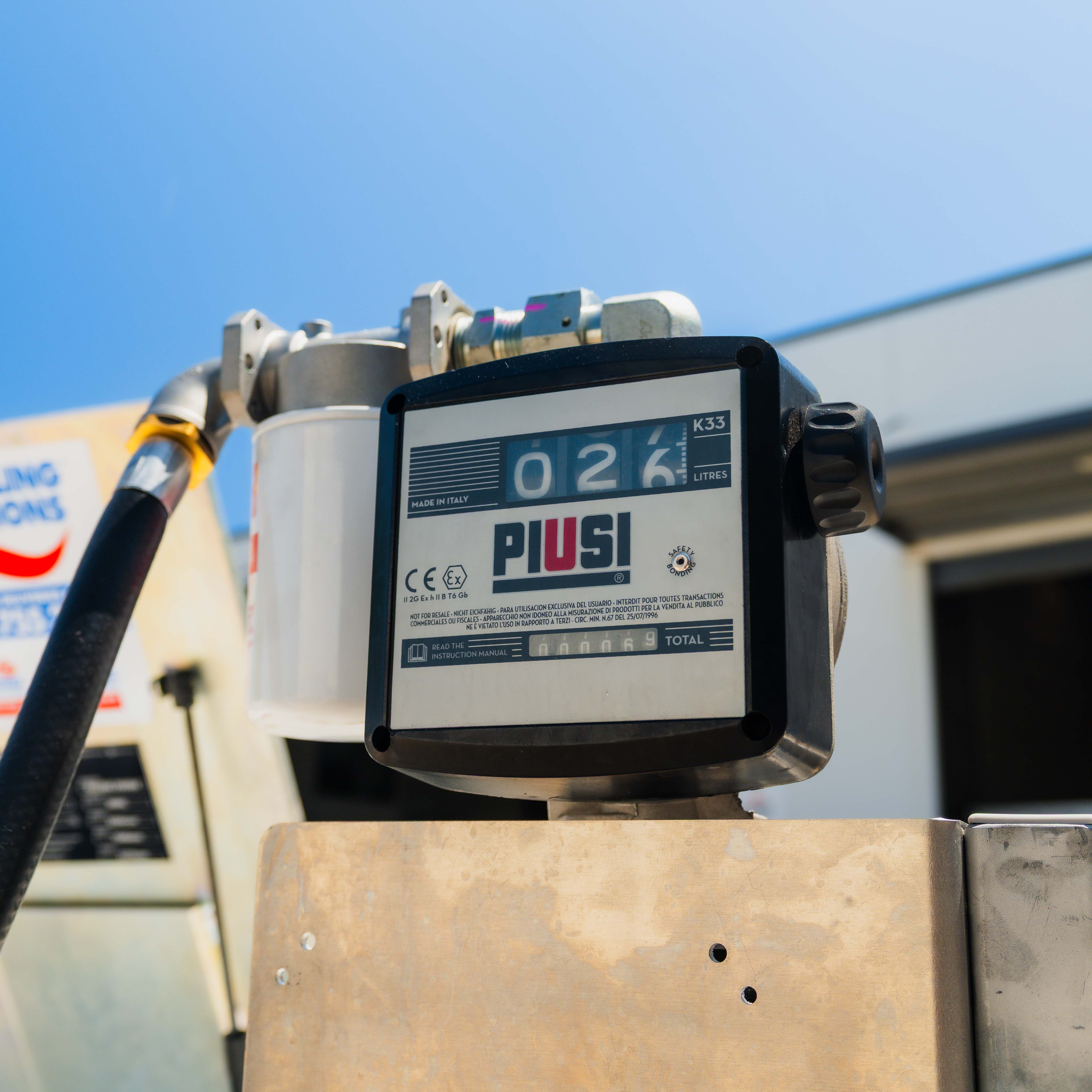 PIUSI K33 Meter ATEX Ver A 3 Digit Mechanical Petrol 20-120lpm
