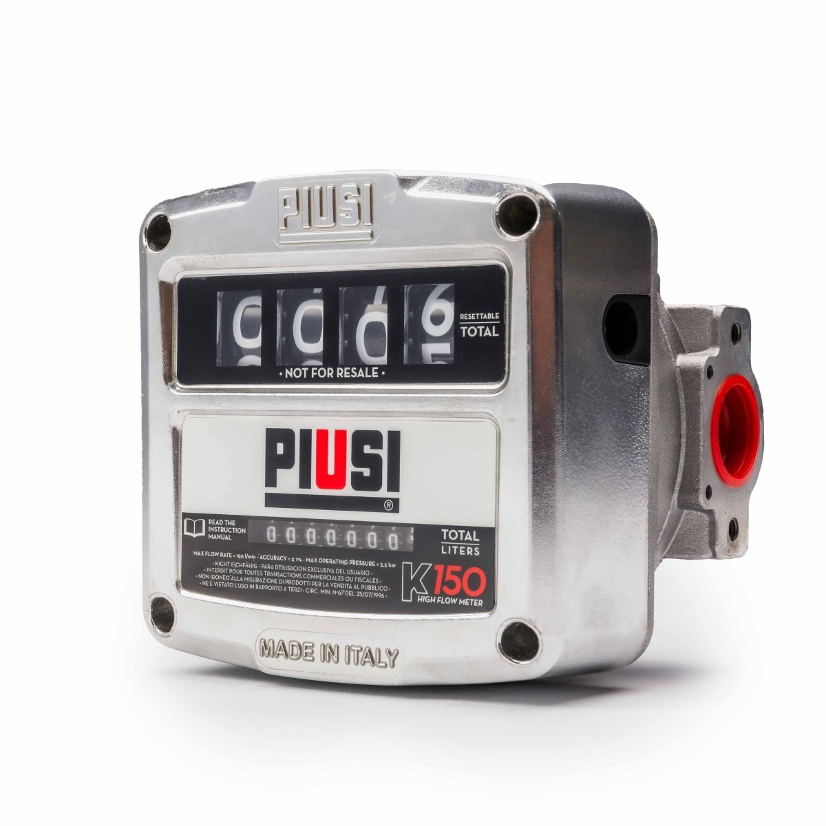 ADAM BY PIUSI K150 ATEX Mechanical Meter DN25 FF 25 - 150lpm Litre Display - GO Fill
