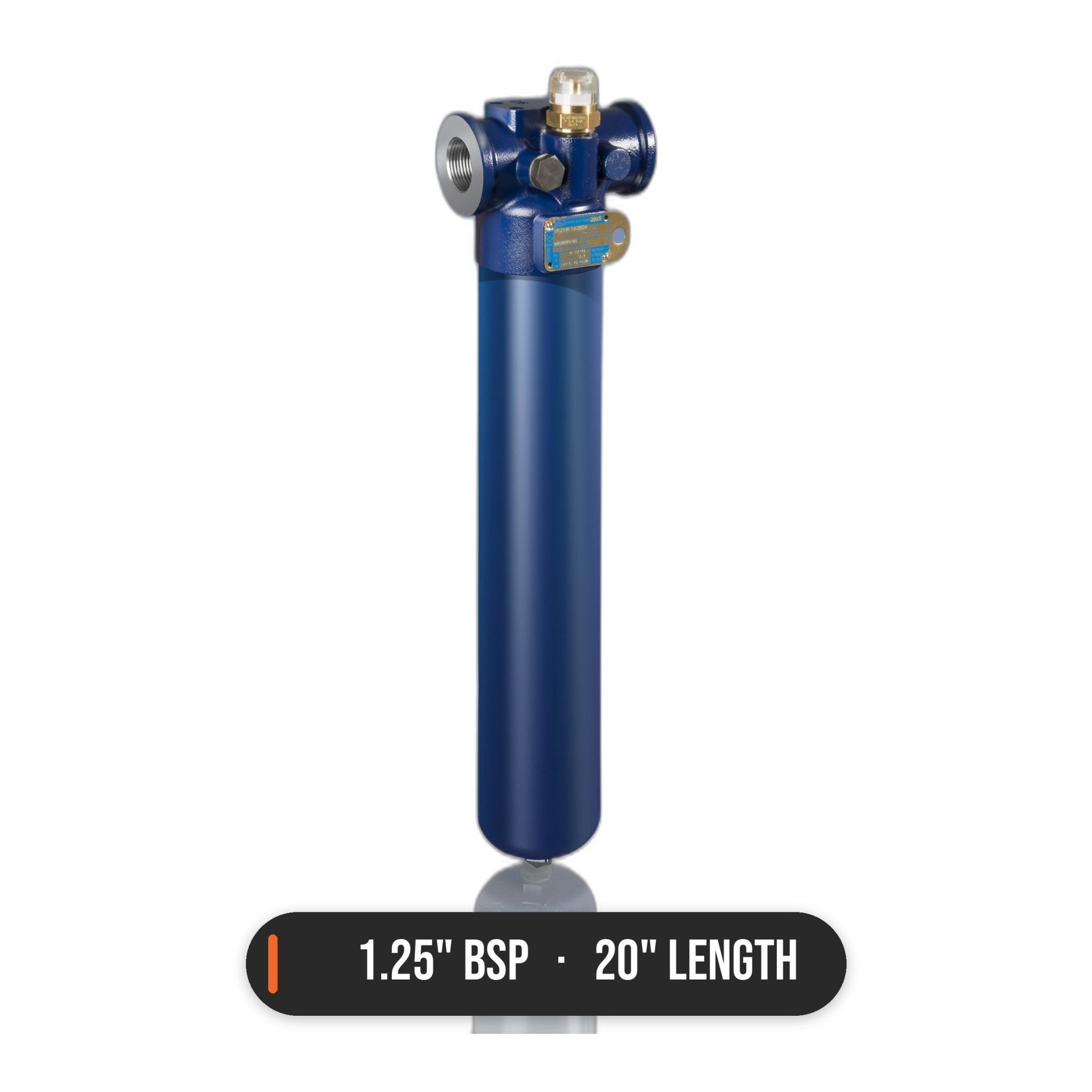 Athalon, 600psi Simplex Hsg, 1.25in BSP Ports, 20in Length, Fluorocarbon Seals - GO Fill