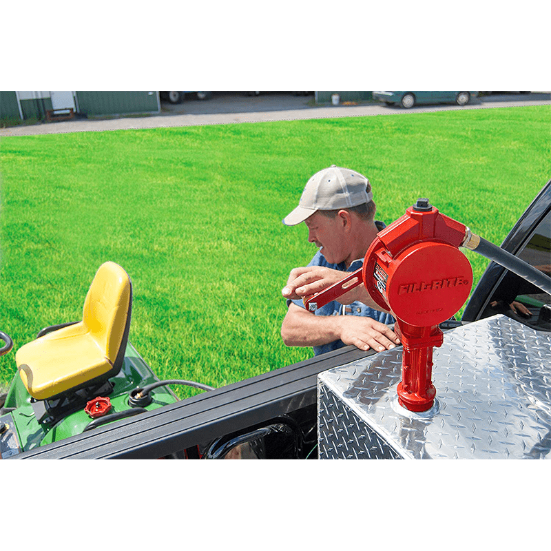 FILL - RITE FR112CL Rotary Hand Pump with Litre Counter and Nozzle Spout - GO Fill