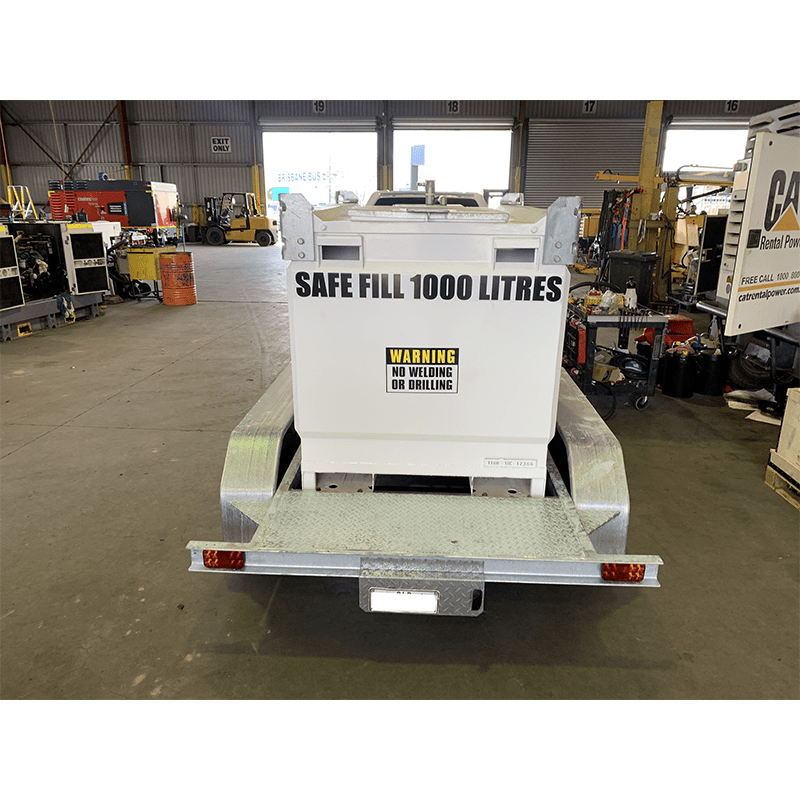 GO Fuel Trailer Self Bunded Galvanised Dual Axle 1000L - GO Fill