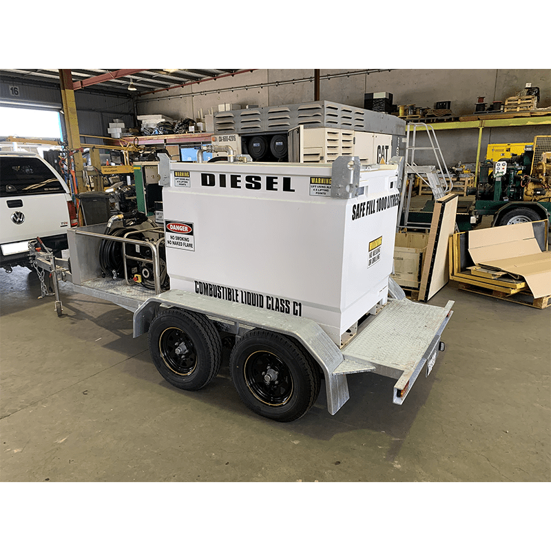 GO Fuel Trailer Self Bunded Galvanised Dual Axle 1000L - GO Fill