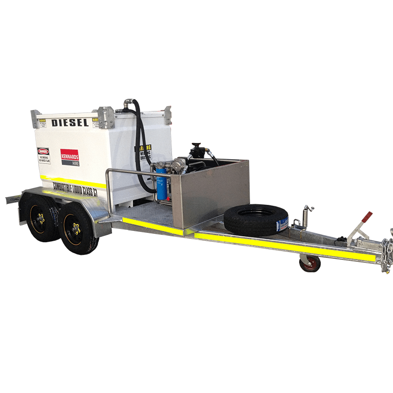 GO Fuel Trailer Self Bunded Galvanised Dual Axle 1000L - GO Fill