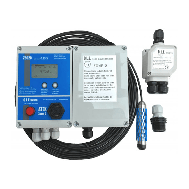 OLE Z5020 Tank Gauge Flammable Liquids with Probe for Tanks upto 3m in Height - GO Fill