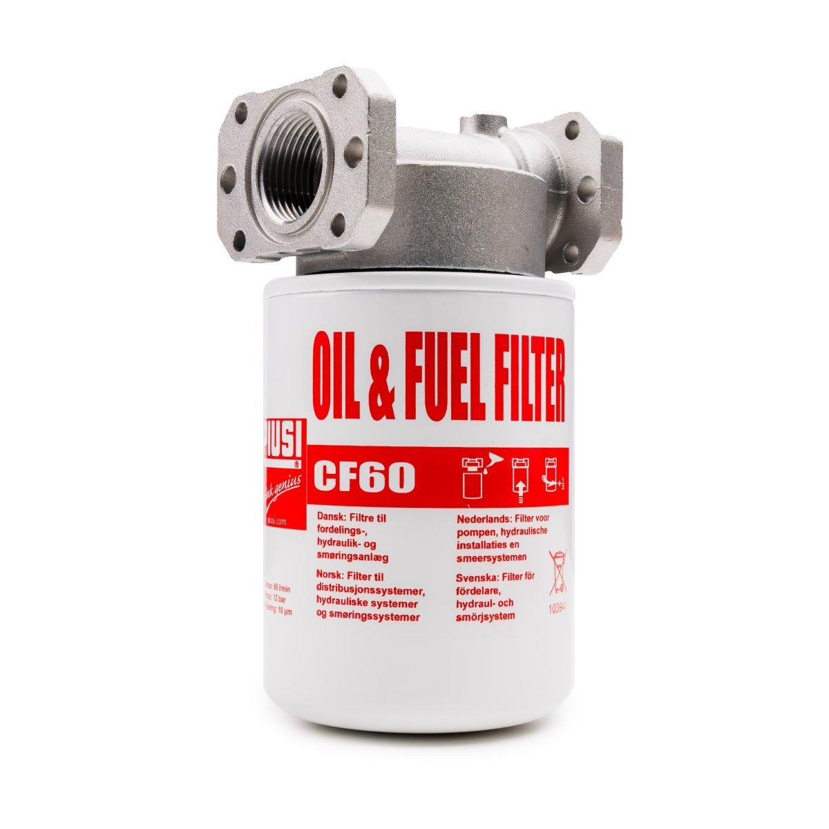 PIUSI Filter Assembly DN25 1" with 10um Particulate Element 60lpm - GO Fill