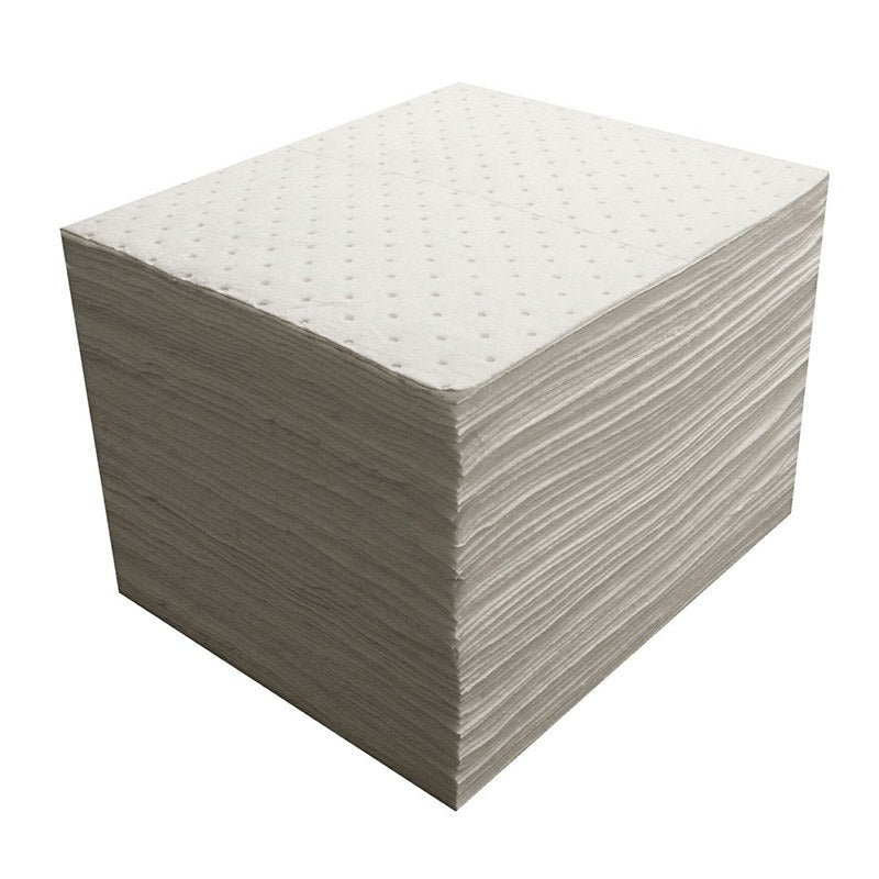 SPILL PAD Oil and Fuel 480mm x 430mm x Heavy Weight PKT100 Dimpled and Perforated - GO Fill