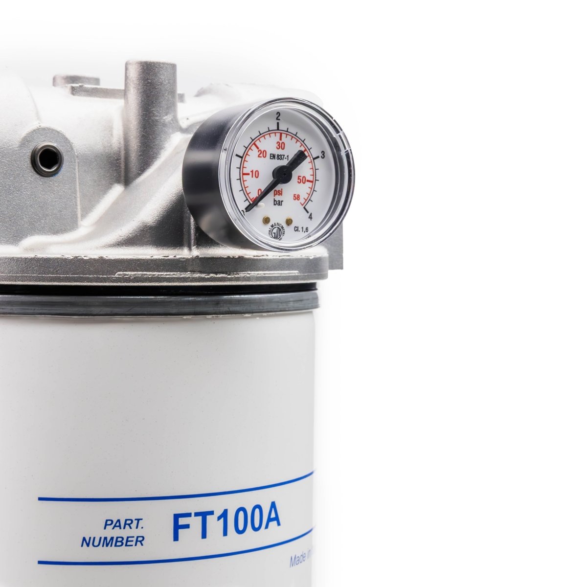 ADAM BY PIUSI Filter DN25 (1") BSP F 100lpm with Pressure Gauge Particulate and Water Removal - GO Fill