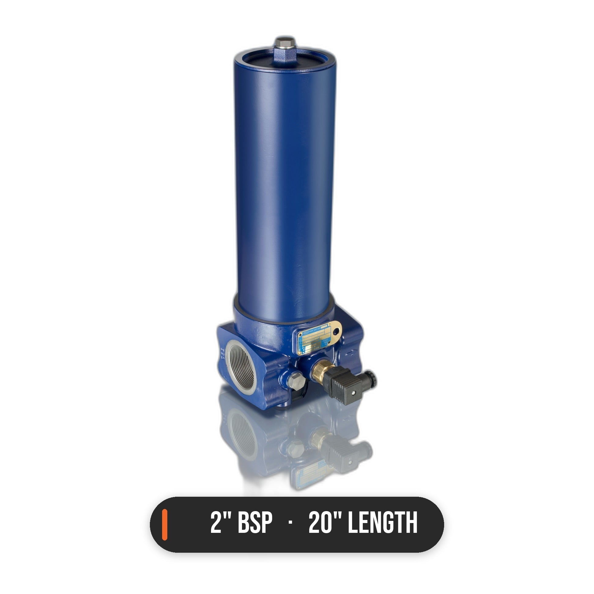 Athalon, 600psi Simplex Hsg, 2in BSP Ports, 20in Length, Fluorocarbon Seals - GO Fill