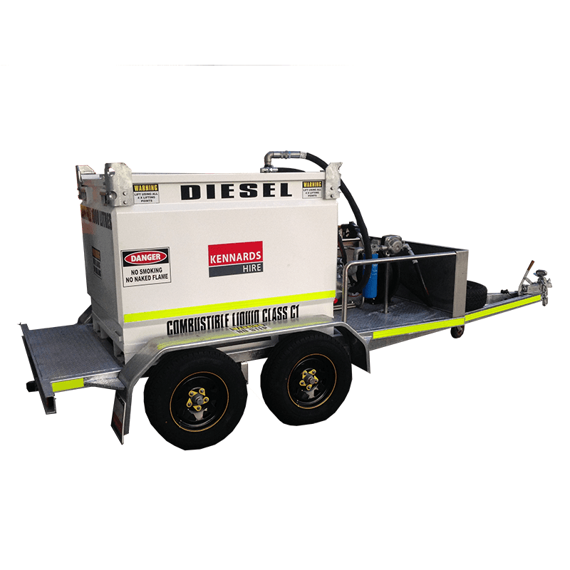 GO Fuel Trailer Self Bunded Galvanised Dual Axle 1000L - GO Fill