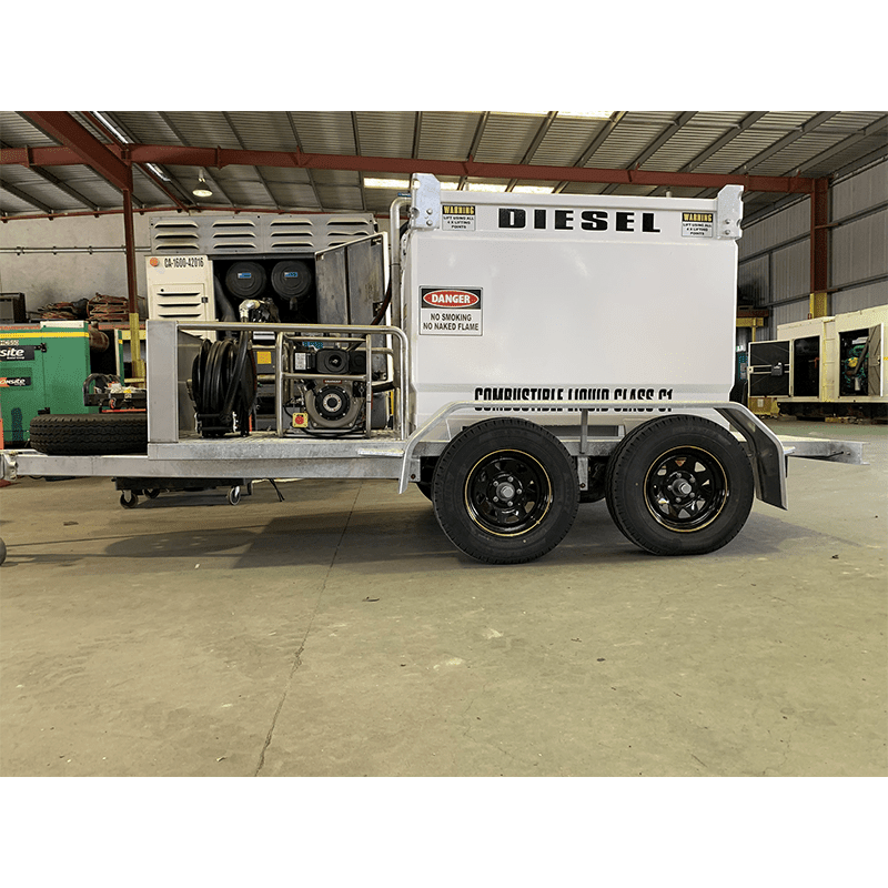 GO Fuel Trailer Self Bunded Galvanised Dual Axle 1000L - GO Fill