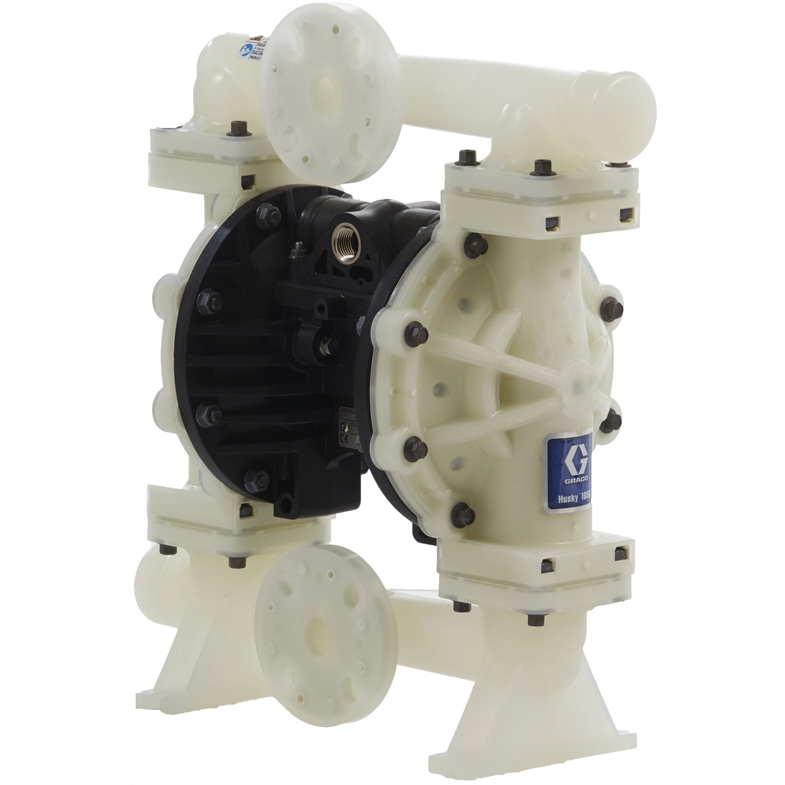 Graco Husky 1050 PP (NPT) Pump, Centre Flange, PP Centre Section, PP Seats, SP Balls & SP Diaphragm - GO Fill