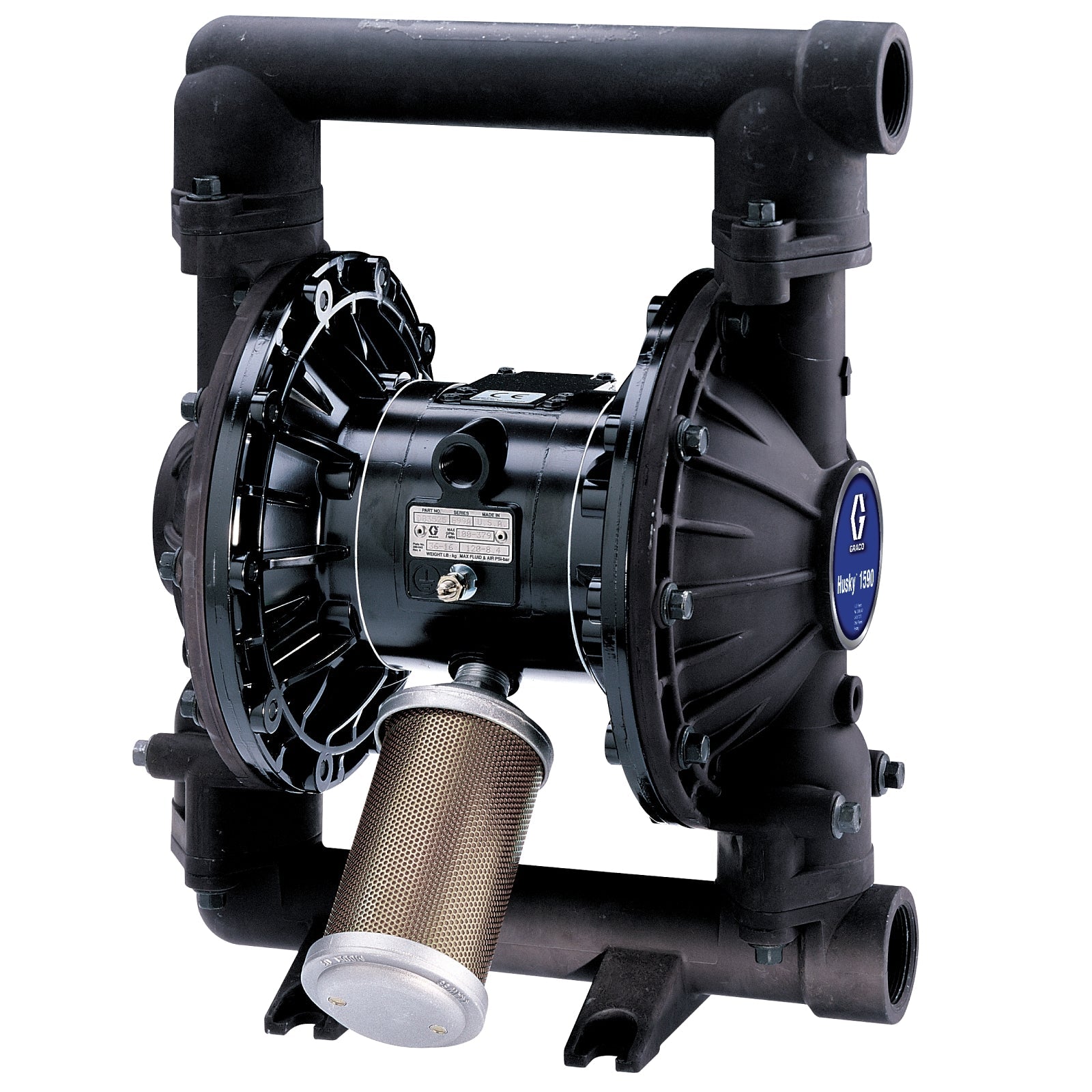 Graco Husky 1590 AL 38.1 mm (1 - 1/2 in.) NPT Standard Pump, AL Centre Section, TPE Seats, AC Balls & TPE Diaphragm - GO Fill