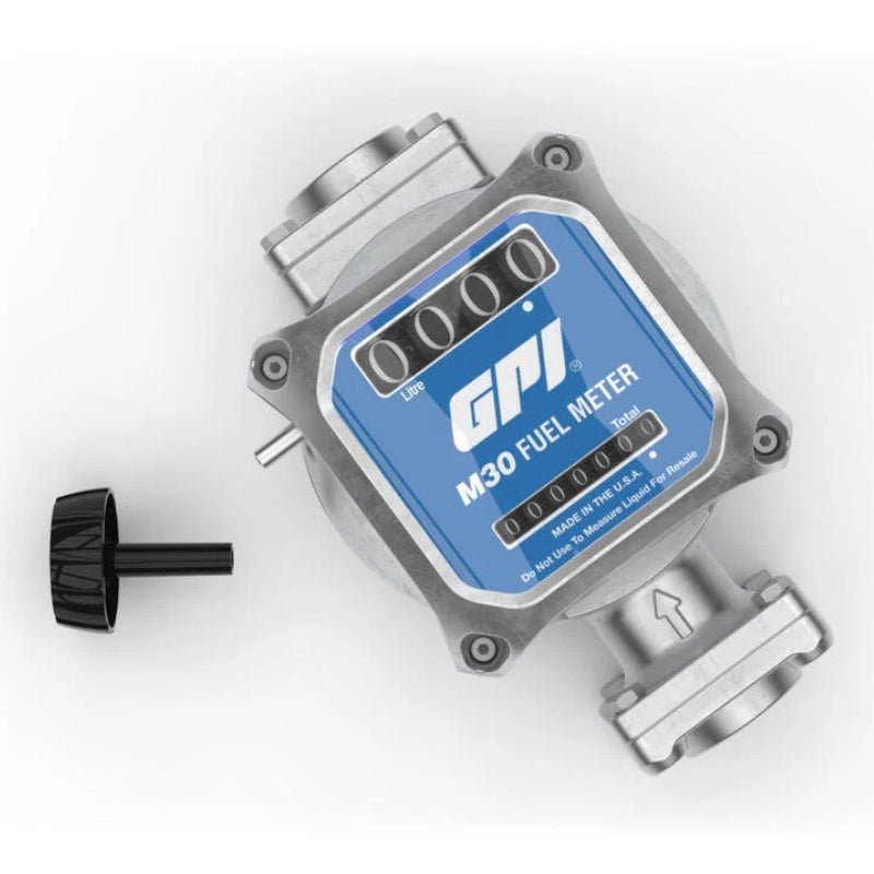 METER GPI M30 - L8B 3 Digit Mechanical 25mm FF 9 - 114lpm Litre Display - GO Fill