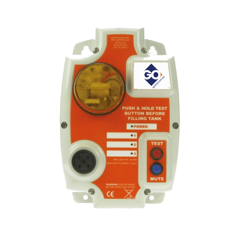 Tank Alarm 240V 3 x Relays, 3 x Float Switches, Xenon Flashing Light, Audible Alarm - GO Fill